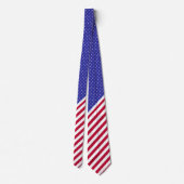Patriottische rode witte en blauwe sterren en stre stropdas (Achterkant)