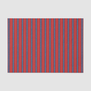 Patriottische rode witte en blauwe sterren en stre tissuepapier