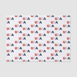 Patriottische Rode Witte en Blauwe Sterren/USA Tissuepapier