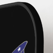 Patriottische rode witte en blauwe vlinder pickleball paddle (Links Detail)