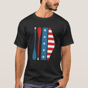 Patriottische Roei Riemen Voor Roeiers T-shirt