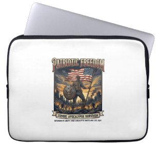 Patriottische Roest Vlag Overlevende Zombie Apocal Laptop Sleeve