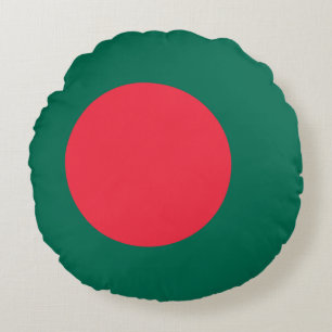 Patriottische ronde Bangladesh-vlagkussen Rond Kussen