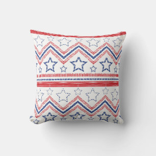 Patriottische rood blauwe stam, Amerikaanse symbol Kussen