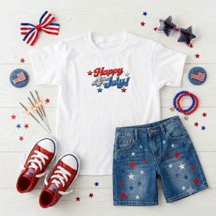 Patriottische Rood Wit Blauw 4 juli  T-shirt