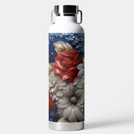 PATRIOTTISCHE ROOD WIT BLAUW BLOEMEN VLAGGEN WATERFLES