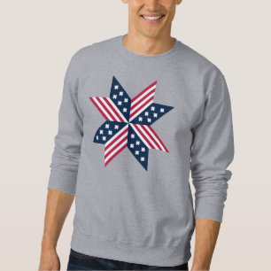 Patriottische Rood Wit Blauw Inheemse Sterren Stre Trui