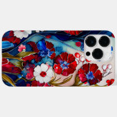 PATRIOTTISCHE ROOD WIT BLAUW POPPY BLOEMEN Case-Mate iPhone CASE (Achterkant (horizontaal))