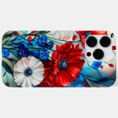 PATRIOTTISCHE ROOD WIT BLAUW POPPY BLOEMEN Case-Mate iPhone CASE (Achterkant (horizontaal))