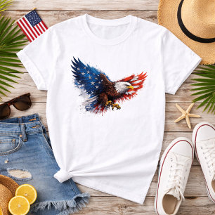 Patriottische Rood-Wit-Blauwe Adelaar T-shirt