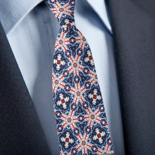 Patriottische rood-wit-blauwe stropdas
