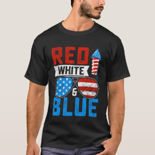 Patriottische Rood Wit Blauwe Vlag van de VS 4 jul T-shirt