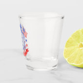 Patriottische Rood Wit & Ik Doe Bruids douche Shot Glas (Rechts)