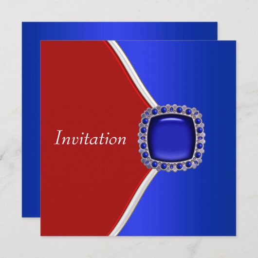 Patriottische rood-witte en blauwe partij kaart (Voorkant / Achterkant)