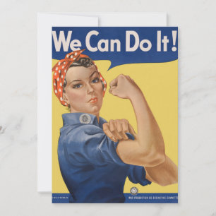 Patriottische Rosie de Riveter, we kunnen het doe