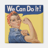Patriottische Rosie de Riveter, we kunnen het doe Magneet (Voorkant)