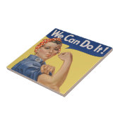 Patriottische Rosie de Riveter, we kunnen het doe Tegeltje (Zijkant)