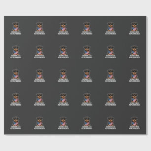 Patriottische Rottweiler Held Hond Vector Design Cadeaupapier