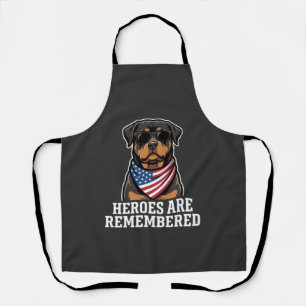 Patriottische Rottweiler Held Hond Vector Design Schort