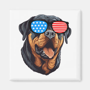 Patriottische rottweiler magneet
