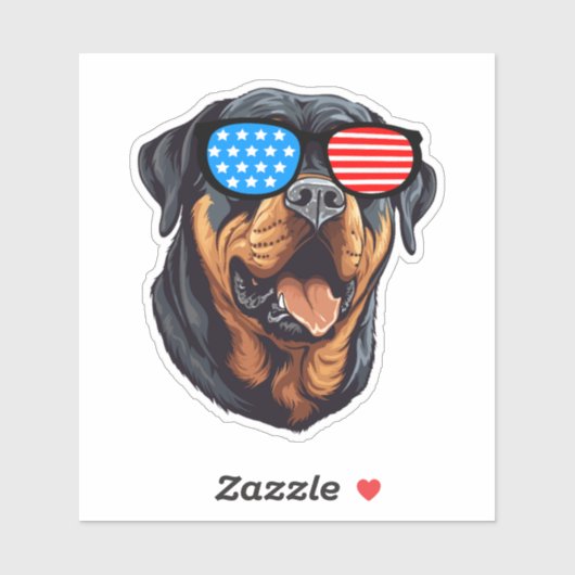 Patriottische rottweiler sticker (Vel)