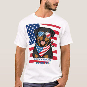 Patriottische Rottweiler T-shirt