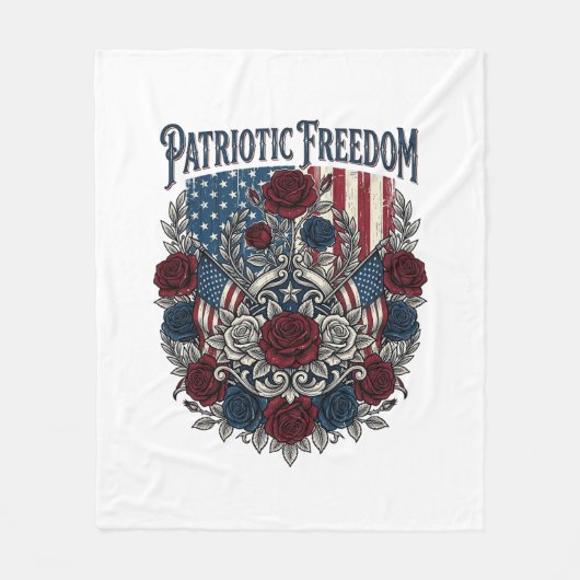 Patriottische Rozentuin Fleece Deken (Voorkant)