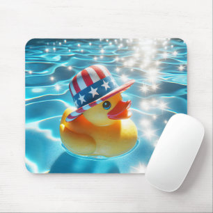 Patriottische Rubber Eend in Zwembad Muismat