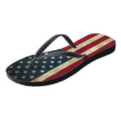 Patriottische Rustieke Rode Witte & Blauwe Amerika Teenslippers (Schuin)