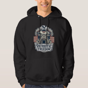 Patriottische Rustieke Schuur Bruiloft Hoodie