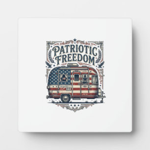 Patriottische RV-campeur vector grafische T-shirt Fotoplaat