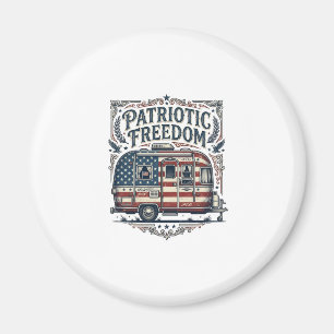 Patriottische RV-campeur vector grafische T-shirt Magneet
