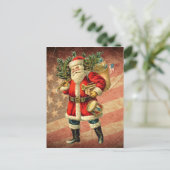 Patriottische Santa /  Briefkaart (Staand voorkant)