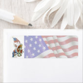 Patriottische Santa Flag Holiday Label (Insitu)