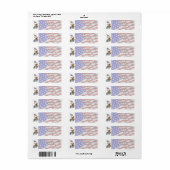 Patriottische Santa Flag Holiday Label (Full Sheet)