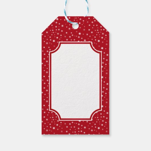 Patriottische Santa Merry Christmas Gift Labels Cadeaulabel (Achterkant)
