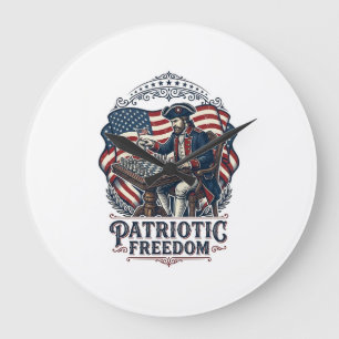 Patriottische Schaker Vector Graphic T-shirt Grote Klok