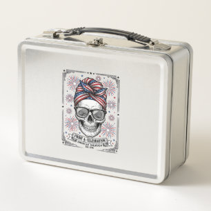 Patriottische Schedel Vuurwerk Vintage Gravure Shi