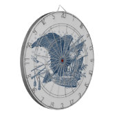  patriottische schilderende Eagle USA-vlagpijlen Dartbord (Voorkant Links)