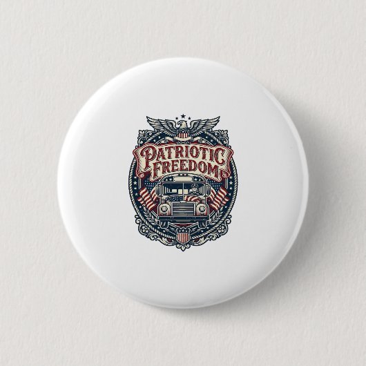 Patriottische schoolbuschauffeur ronde button 5,7 cm (Voorkant)