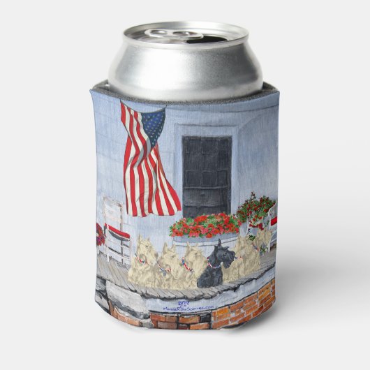 Patriottische Schotse Terriers Blikjeskoeler (Blikje Achterkant)