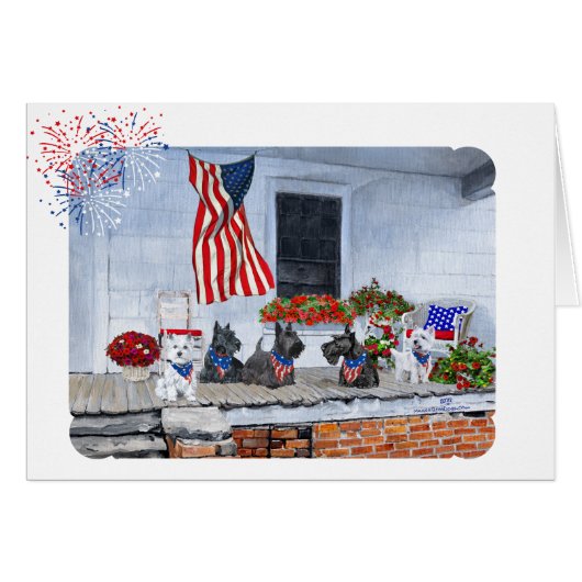 Patriottische Scotties en Westies (Voorkant Horizontaal)