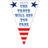 Patriottische Scriptbanner Bunting Flags Vlaggetjes (Eerste vlag)