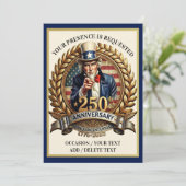 Patriottische Semi-quincentennial Kaart (Staand voorkant)