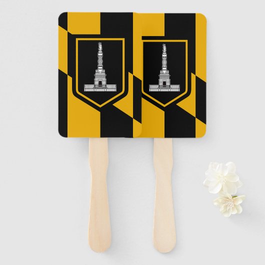 Patriottische set handventilatoren met vlag van Ba Handwaaier (Voorkant en achterkant)