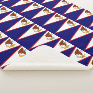 Patriottische Sherpa Blanket met Amerikaanse Samoa Deken