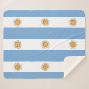 Patriottische Sherpa Blanket met Argentijnse vlag Deken