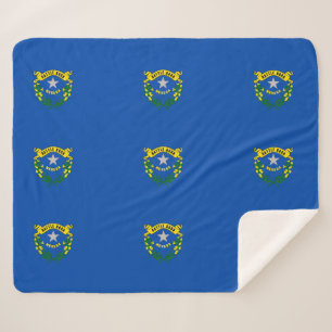 Patriottische Sherpa Blanket met Nevada vlag Deken