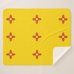 Patriottische Sherpa Blanket met New Mexico vlag Deken