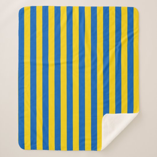 Patriottische Sherpa Blanket met Oekraïense vlag Sherpa Deken (Voorkant)
